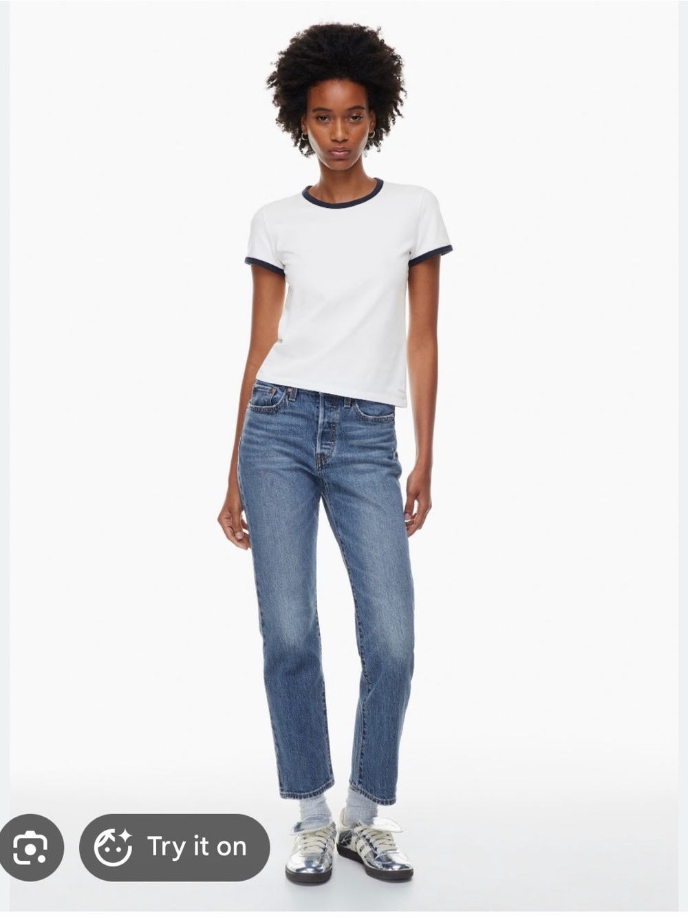 Classic Levi’s Wedgie straight inMedium Blue